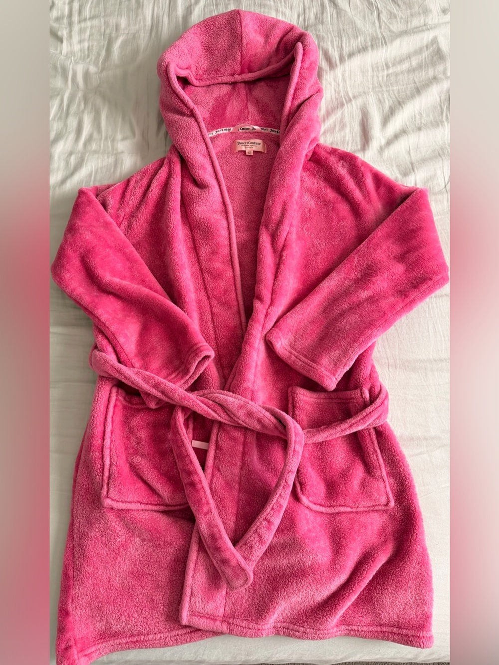 Juicy Couture Bright Pink Hooded Teddy Jacket